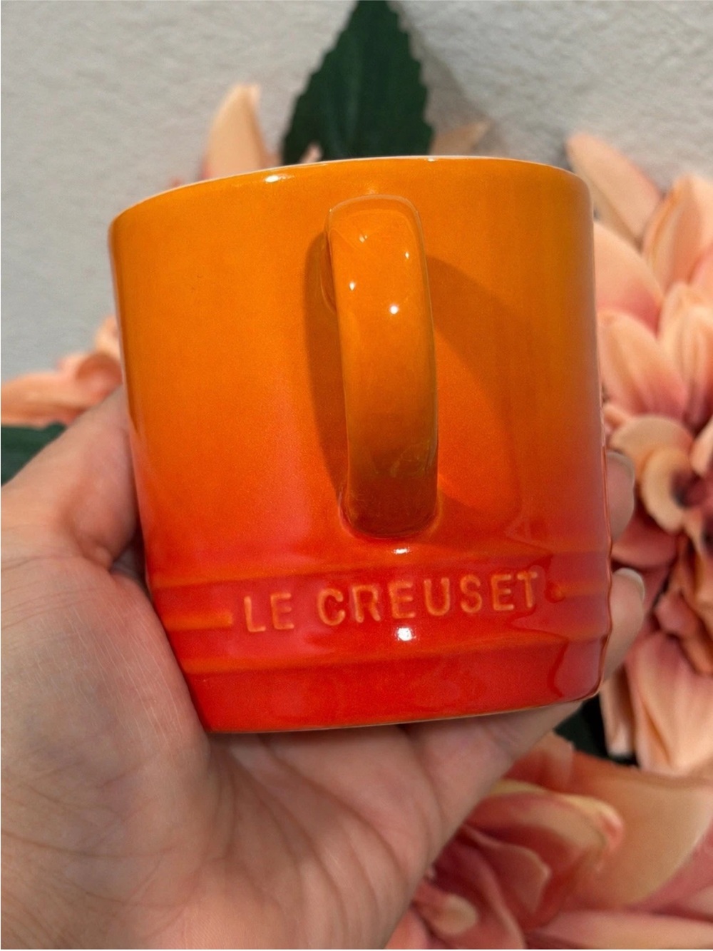 LE CREUSET Flame 200ml Coffee/ cappucino Mug Set of 2 Second Choix